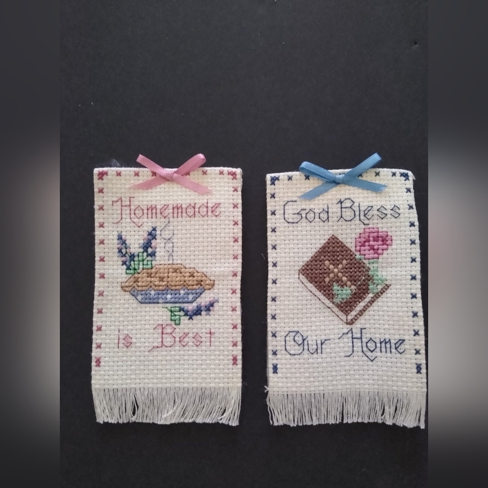 Handmade Cross-Stitch Magnets